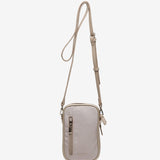 Bolso para el móvil en materiales reciclados beige