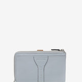 Medium wallet in two-tone grey leather