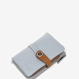 Medium wallet in two-tone grey leather