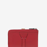 Medium wallet in red two-tone leather