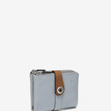 Small wallet in two-tone grey leather