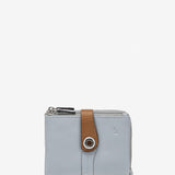 Small wallet in two-tone grey leather