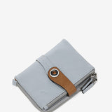 Small wallet in two-tone grey leather