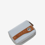 Small wallet in two-tone grey leather