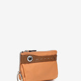 Orange two-tone leather wallet