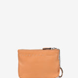 Orange two-tone leather wallet