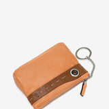 Orange two-tone leather wallet