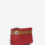 Red two-tone leather wallet