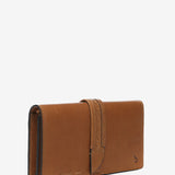 Mini crossbody bag in cognac leather