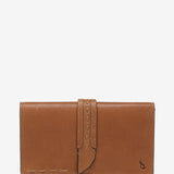 Mini crossbody bag in cognac leather