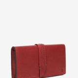 Mini red leather crossbody bag