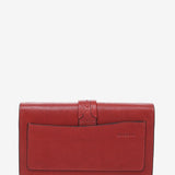 Mini red leather crossbody bag