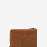 Medium flap wallet in cognac leather