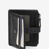 Black leather card holder