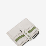 Beige leather card holder