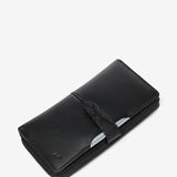 Large black leather wallet