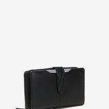 Medium black leather wallet