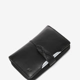 Medium black leather wallet