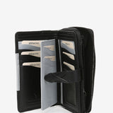 Medium black leather wallet