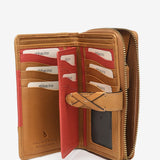 Medium cognac leather wallet