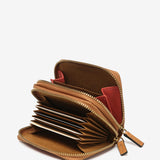 Small wallet in cognac leather