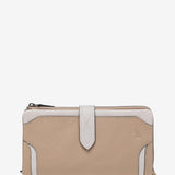 Cartera grande en piel camel