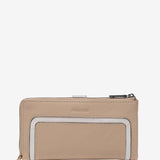 Cartera grande en piel camel