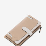 Cartera grande en piel camel