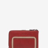 Medium red leather wallet