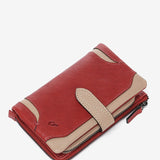 Medium red leather wallet