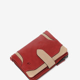 Small red leather wallet