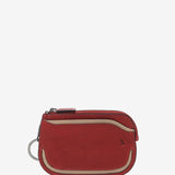 Red leather card holder