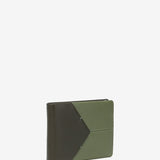 Men's leather wallet with RFID protection in green