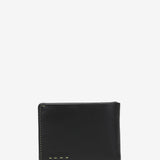 Small leather men's wallet with RFID protection in black