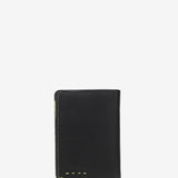 Men's leather wallet with RFID protection in black