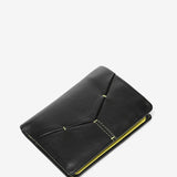 Men's leather wallet with RFID protection in black