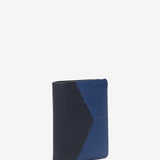 Men's leather wallet with RFID protection in blue