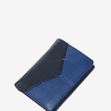 Men's leather wallet with RFID protection in blue