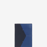 Small leather men's wallet with RFID protection in blue