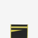 Men's leather card holder in black