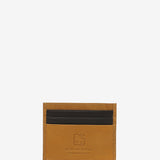 Men's leather card holder in brown