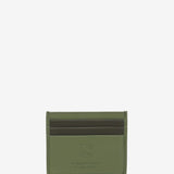 Men's leather card holder in green