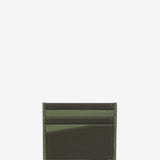 Men's leather card holder in green