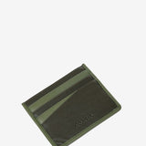 Men's leather card holder in green