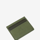 Men's leather card holder in green