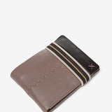 Men's leather wallet with RFID protection in taupe