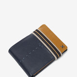 Men's leather wallet with RFID protection in blue