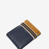 Men's leather wallet with RFID protection in blue