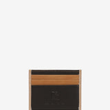 Men's leather card holder in camel