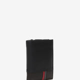 Men's leather wallet with RFID protection in black